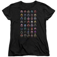 Power Rangers Visual Masks Timeline Womens T-Shirt