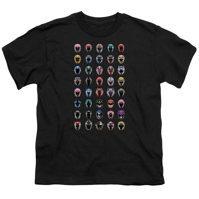 Power Rangers Visual Masks Timeline Kids T-Shirt