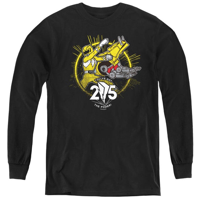 POWER RANGERS YELLOW 25 Kids Long Sleeve Shirt