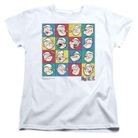 Popeye Color Block Womens T-Shirt