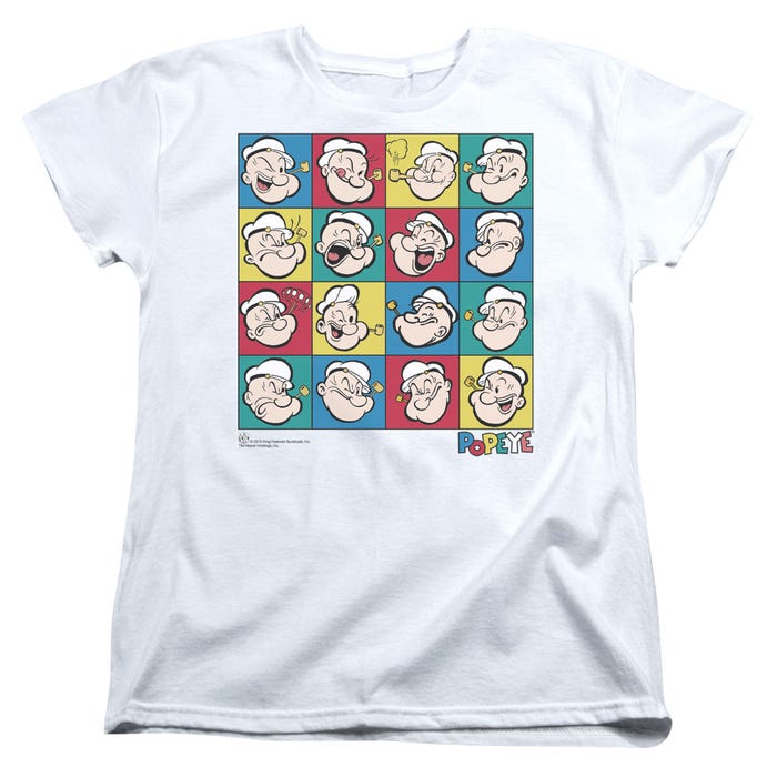 Popeye Color Block Womens T-Shirt