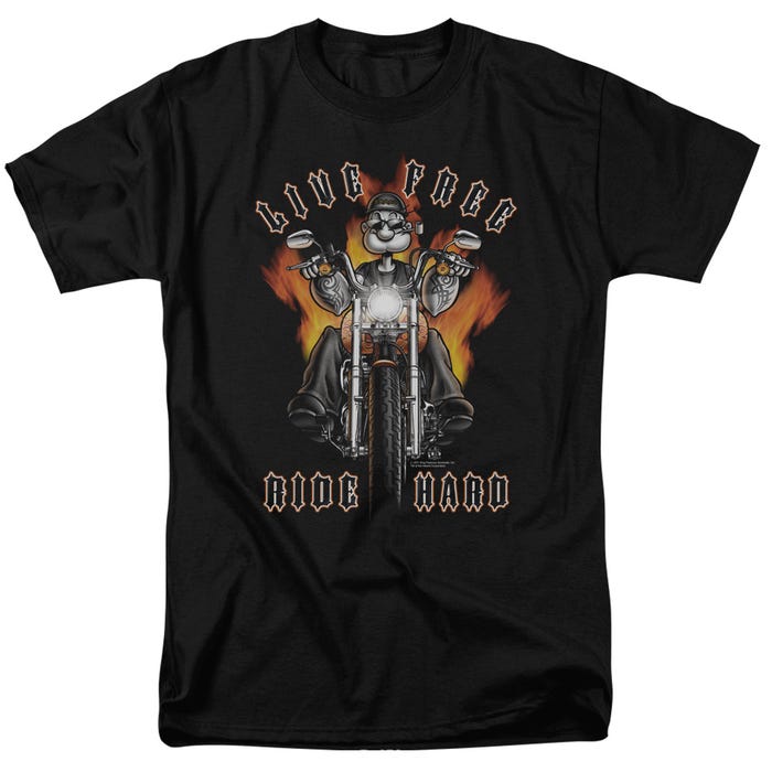 Live Free Ride Hard Popeye T-Shirt