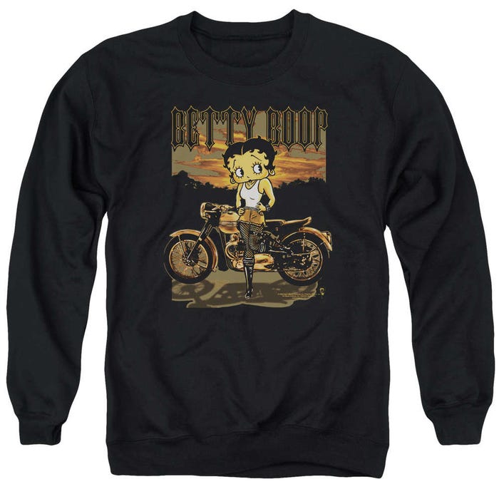 Rebel Rider Biker Betty Boop Sweatshirt