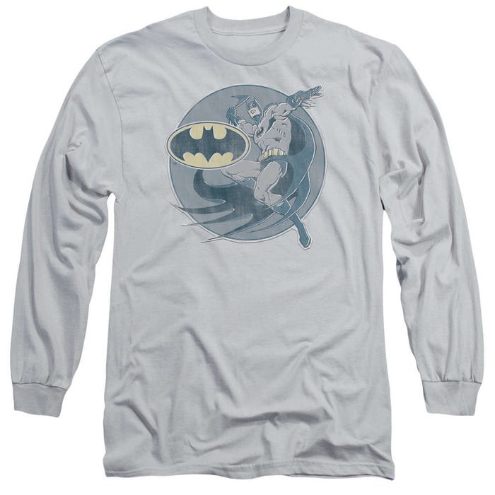 Retro Batman Iron On Long Sleeve Shirt