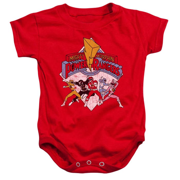 Retro Mighty Morphin Power Rangers Baby Bodysuit