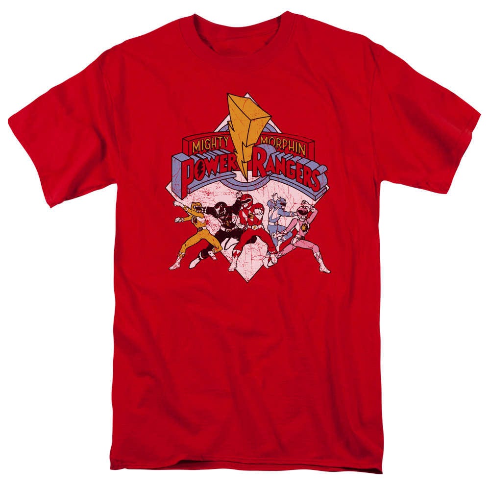 Power Bolt Emblem Ringer T-Shirt Size XL Trevco Power Rangers