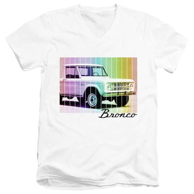 Retro Rainbow Ford Bronco V-Neck T-Shirt