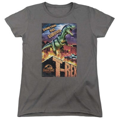 Rex In The City Jurassic Park Womens T-Shirt