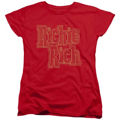 Richie Rich Stacked Classic Logo Womens T-Shirt