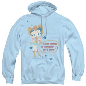 Round Yourself Up Something Hot and Spicy Cowgirl Betty Boop Hoodie