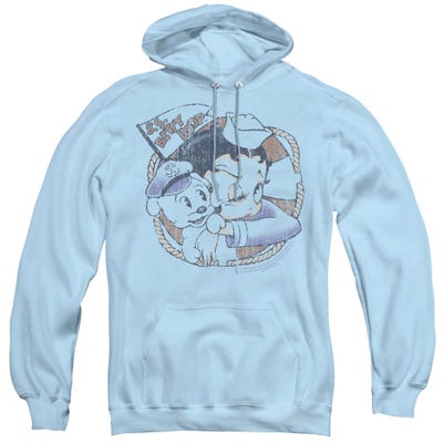 S.S. Navy Vintage Betty Boop and Pup Logo Hoodie