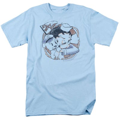 S.S. Navy Vintage Betty Boop and Pup Logo T-Shirt