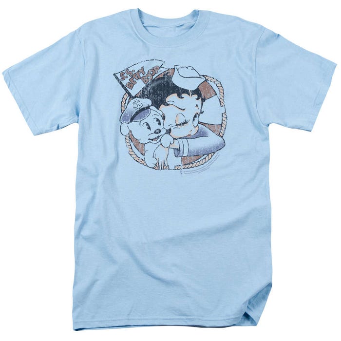 S.S. Navy Vintage Betty Boop and Pup Logo T-Shirt