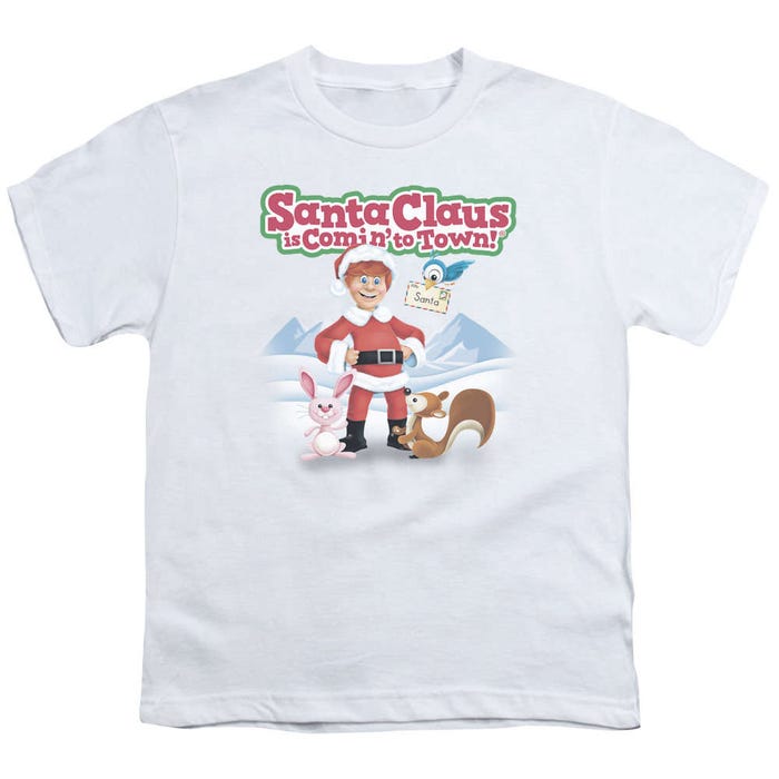 Santa Claus Is Comin' to Town Animal Friends Kids T-Shirt