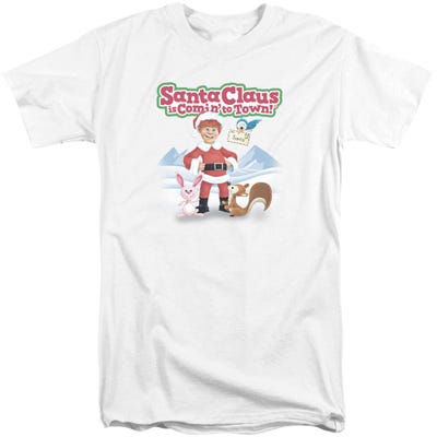 Santa Claus Is Comin' to Town Animal Friends Tall T-Shirt