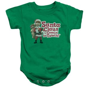 Santa Claus Is Comin' to Town Logo Baby Bodysuit