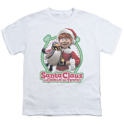 Santa Claus Is Comin' to Town Penguin Kids T-Shirt