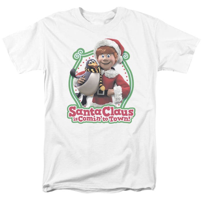 Santa Claus Is Comin' to Town Penguin T-Shirt