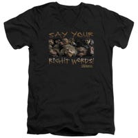 Say Your Right Words Labyrinth V-Neck T-Shirt