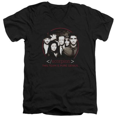 Scorpion Team Is Pure Genius Cast V-Neck T-Shirt