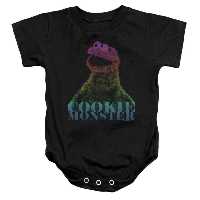 Sesame Street Cookie Moster Halftone Baby Bodysuit