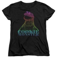 Sesame Street Cookie Moster Halftone Womens T-Shirt