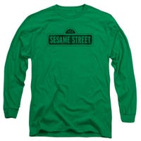 Sesame Street Distressed Dark Logo Long Sleeve Shirt