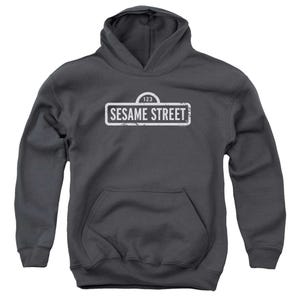 Sesame Street Grey Style Logo Kids Hoodie