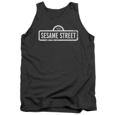 Sesame Street Grey Style Logo Tank Top