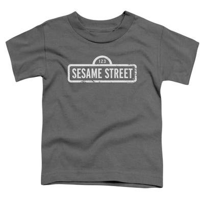 Sesame Street Grey Style Logo Toddler T-Shirt