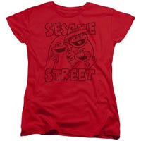 Sesame Street Group Crunch Womens T-Shirt