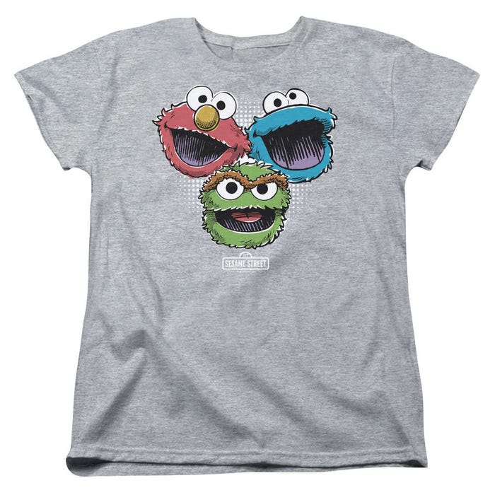 Sesame Street Halftone Heads Womens T-Shirt