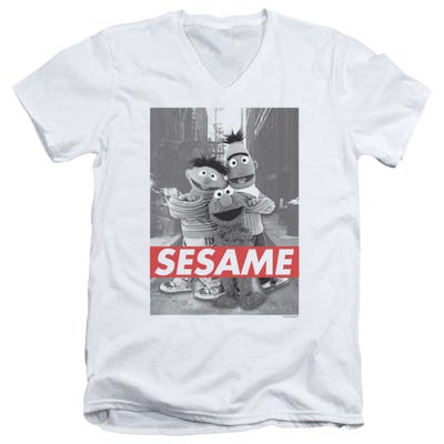 Sesame Street Vintage Poster V-Neck T-Shirt