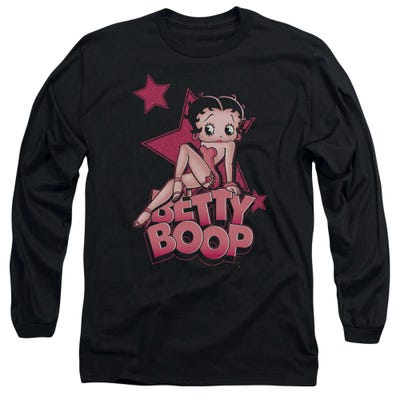 Sexy Star Betty Boop Logo Long Sleeve Shirt