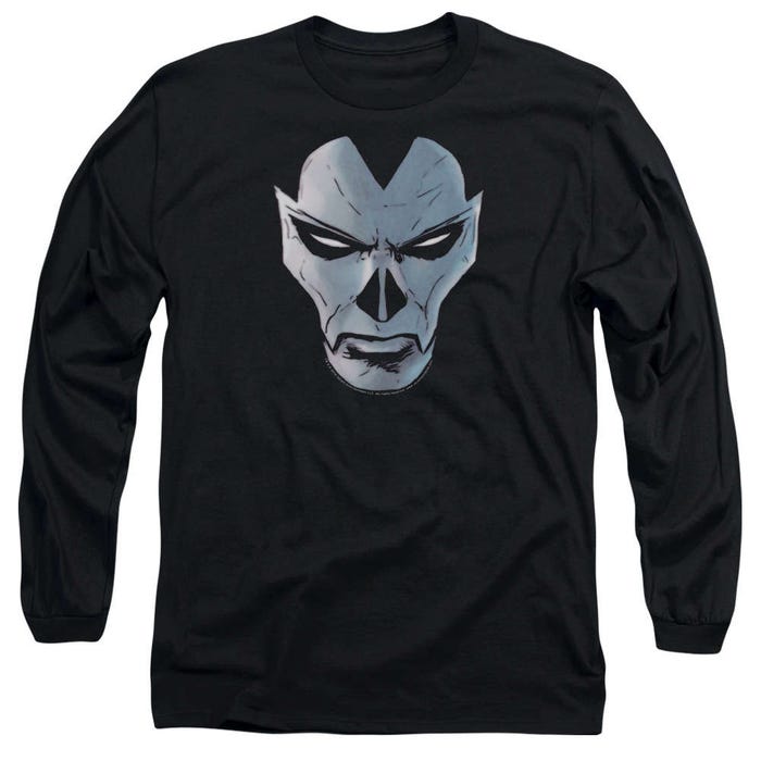 Shadowman Comic Face Long Sleeve Shirt