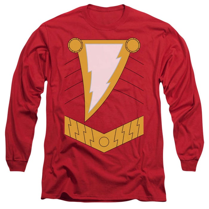 Shazam Classic Logo Long Sleeve Shirt