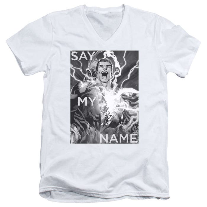 Shazam Say My Name V-Neck T-Shirt