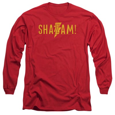 Shazam Movie Flat Logo Long Sleeve Shirt