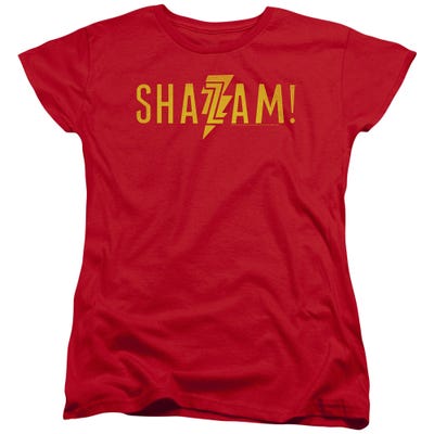 Shazam Movie Flat Logo Womens T-Shirt