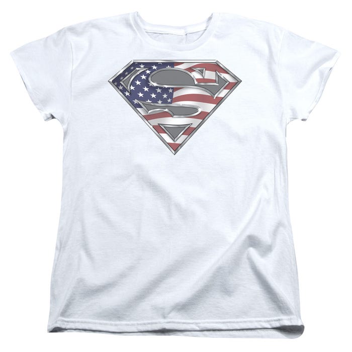 Superman All American Shield Womens T-Shirt