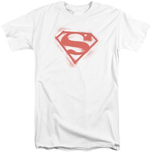 Superman Spray Paint Shield Tall T-Shirt