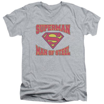 MAN OF STEEL JERSEY V-Neck T-Shirt