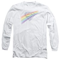 Superman Distressed Outline Long Sleeve Shirt