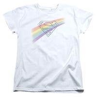 Superman Distressed Outline Womens T-Shirt