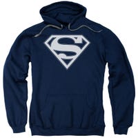 Official Superman Navy and White Shield Hoodie