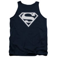 Official Superman Navy and White Shield Tank Top