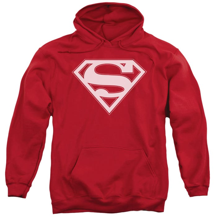 Official Red and White Superman Shield Hoodie