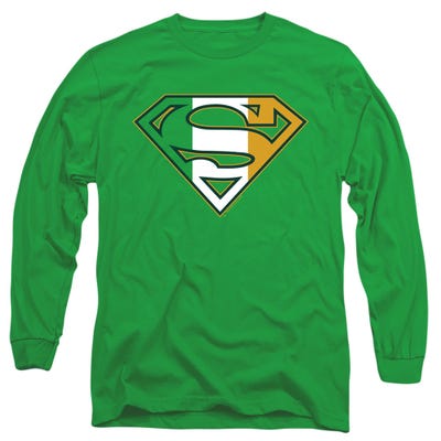 Irish Superman Shield Long Sleeve Shirt