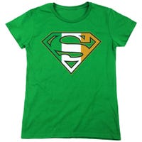 Official Irish Superman Shield Womens T-Shirt