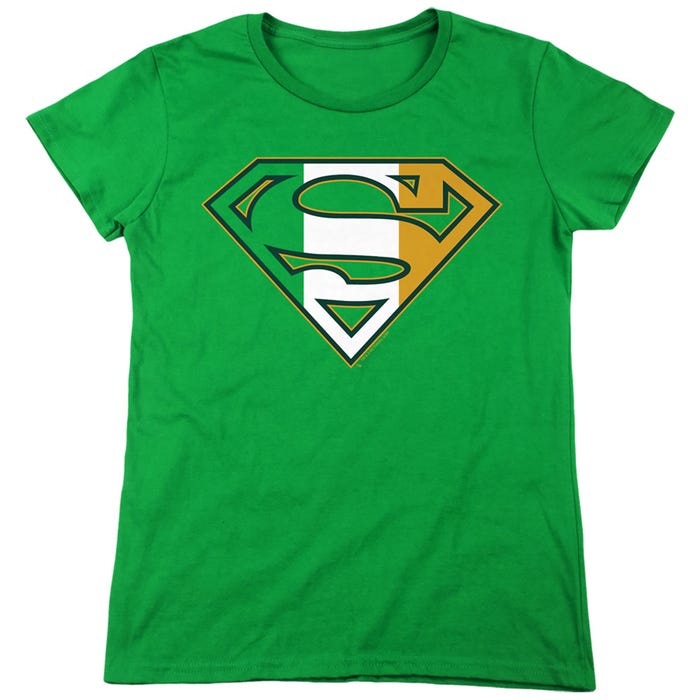 Official Irish Superman Shield Womens T-Shirt